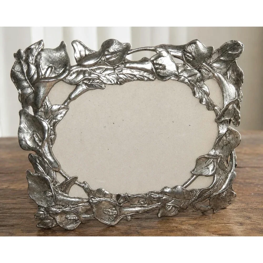 Vintage Arthur Court 1995 Cast Aluminum Picture Frame | Botanical Vine & Leaf Ph